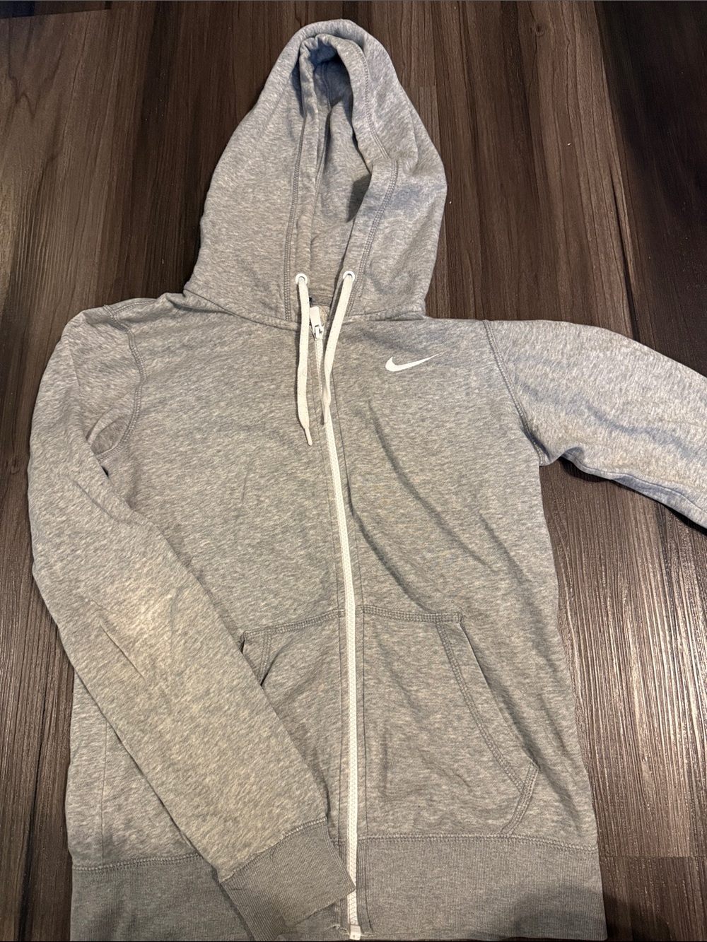 Nike Women’s Light Gray Full-Zip Hooded Jacket